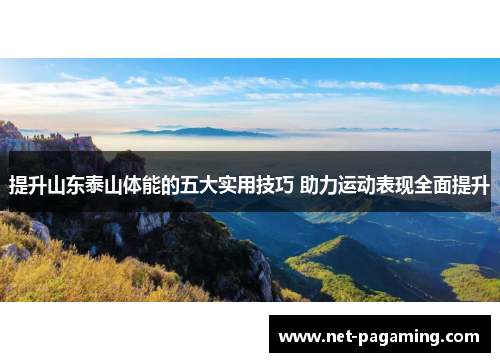 提升山东泰山体能的五大实用技巧 助力运动表现全面提升